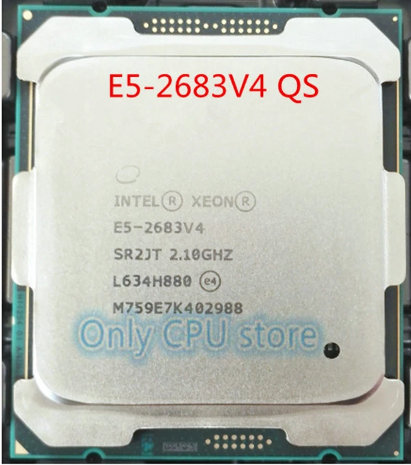 cpu core Original procesador Intel Xeon E5-2683V4 QS versión 2,10 GHZ 16 núcleos 40MB E5-2683 V4 E5 2683 V4 LGA2011-3 120W E5 2683V4 cpu computer