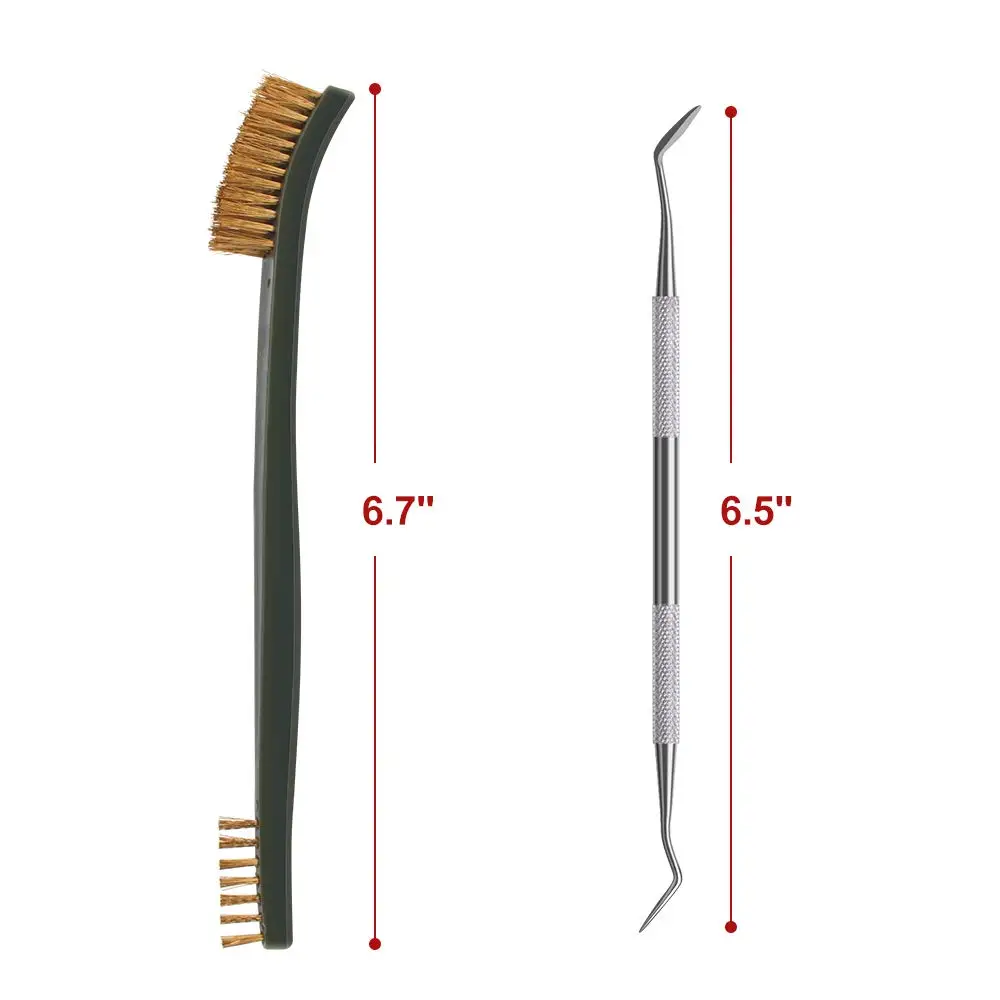 9 шт./компл. пистолет набор чистящих средств для ухода за набор 3 Латунь Сталь нейлоновая щетка+ 6 Нержавеющая сталь нейлон Палочки Тактический винтовка пистолет инструмент для очистки пистолета