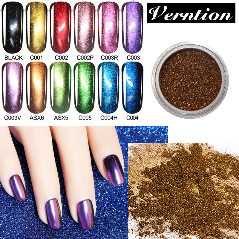 

Verntion Manicure Nail Art Chrome Pigment DIY Nails Available Hot Sale Holographic Glitter Laser Powder Nail Glitter