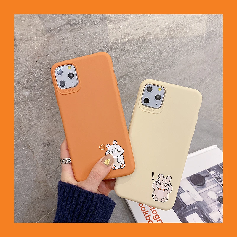 Милый силиконовый чехол для телефона с мышкой для iPhone 11 Pro, мягкий ТПУ чехол для iPhone 7 8 7Plus X XR XS Max Plus, чехол ярких цветов