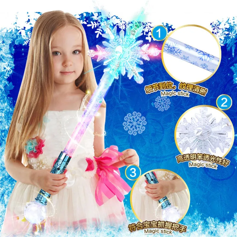 Снежная королева 2 Эльза Анна светящаяся волшебная палочка детская вечеринка светящаяся скипетр палочка детская игрушка для девочек рождественские подарки