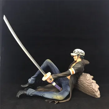 

18CM Anime ONE PIECE Trafalgar D Water Law Surgery Doctors Recumbency Statue PVC Action Figure Model Toy Free Shipping G695