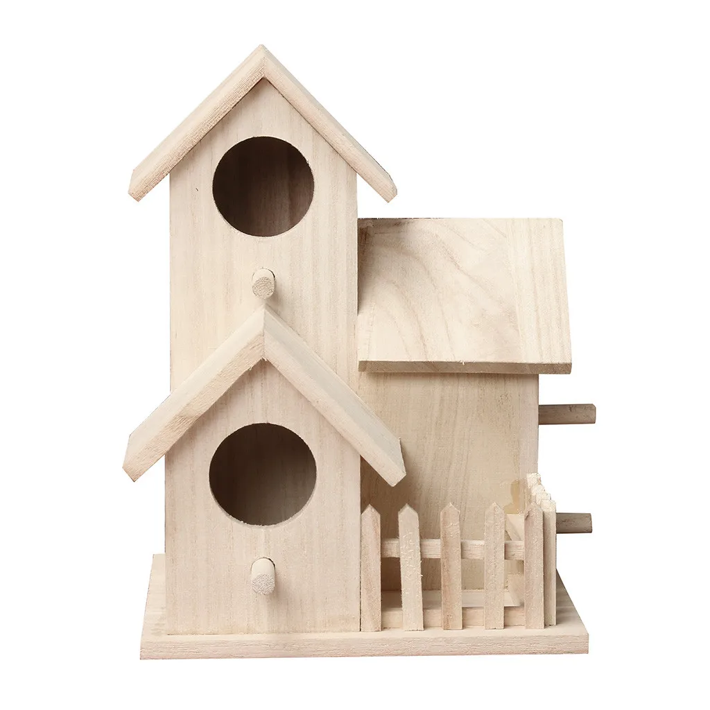 Новинка, деревянная коробка для птиц, DIY, для разведения попугая, Петухов, ласточки, гнездо на открытом воздухе, крыша, деревянный домик для птиц, подвесной Декор#15