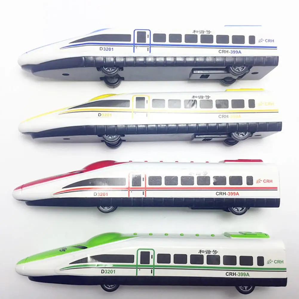 

High-speed Train Simulation Model Children Pull Back Toy Desktop Decor Gift Pull back car Harmony model