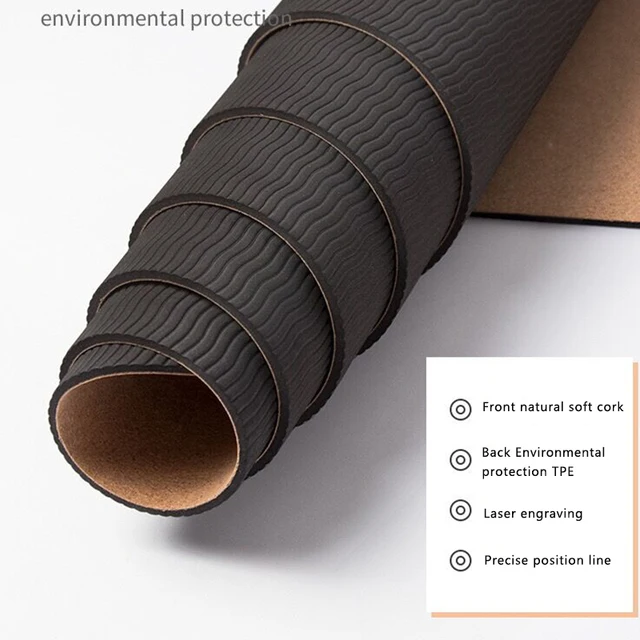 New Fashion 4mm Double Sides Non Slip High Elastic Cork Yoga Mat Fitness Gym Cushion Pilates Mats Customized 3