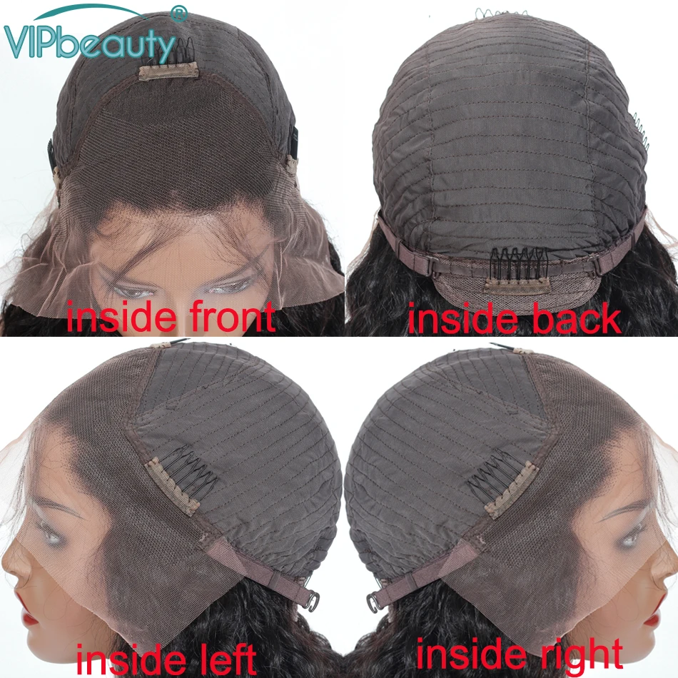Vipbeauty 150% предварительно выщипанные волнистые человеческие волосы на кружеве, парики с детскими волосами, бразильские волосы remy, парик для черных женщин 1"-24"