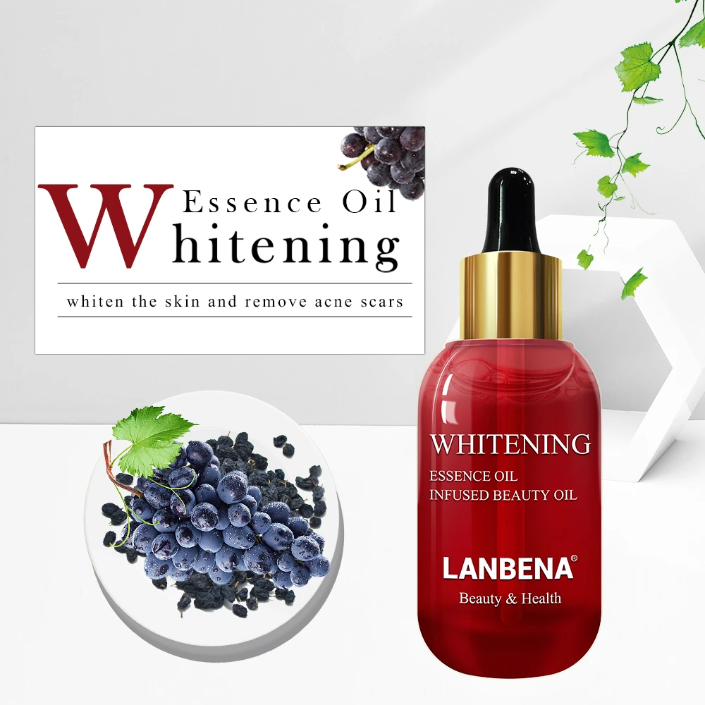 LANBENA Отбеливающее эфирное масло удаляет шрамы от акне Сыворотка для лица увлажняющий, питательный контроль гиалуроновой кислоты