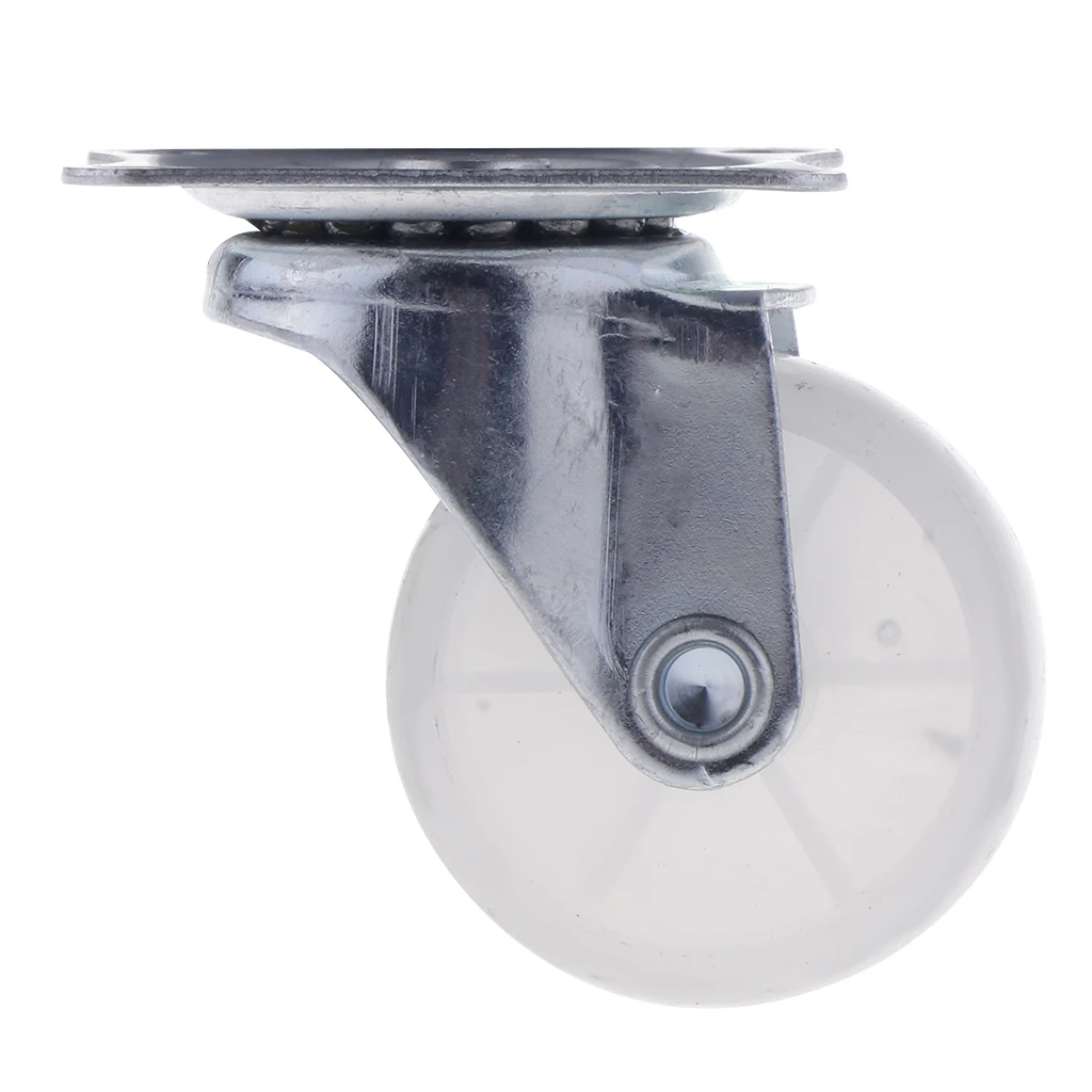 1 Pack 1.5'' Swivel Caster Nylon Wheels Top Plate Bearing Heavy Duty