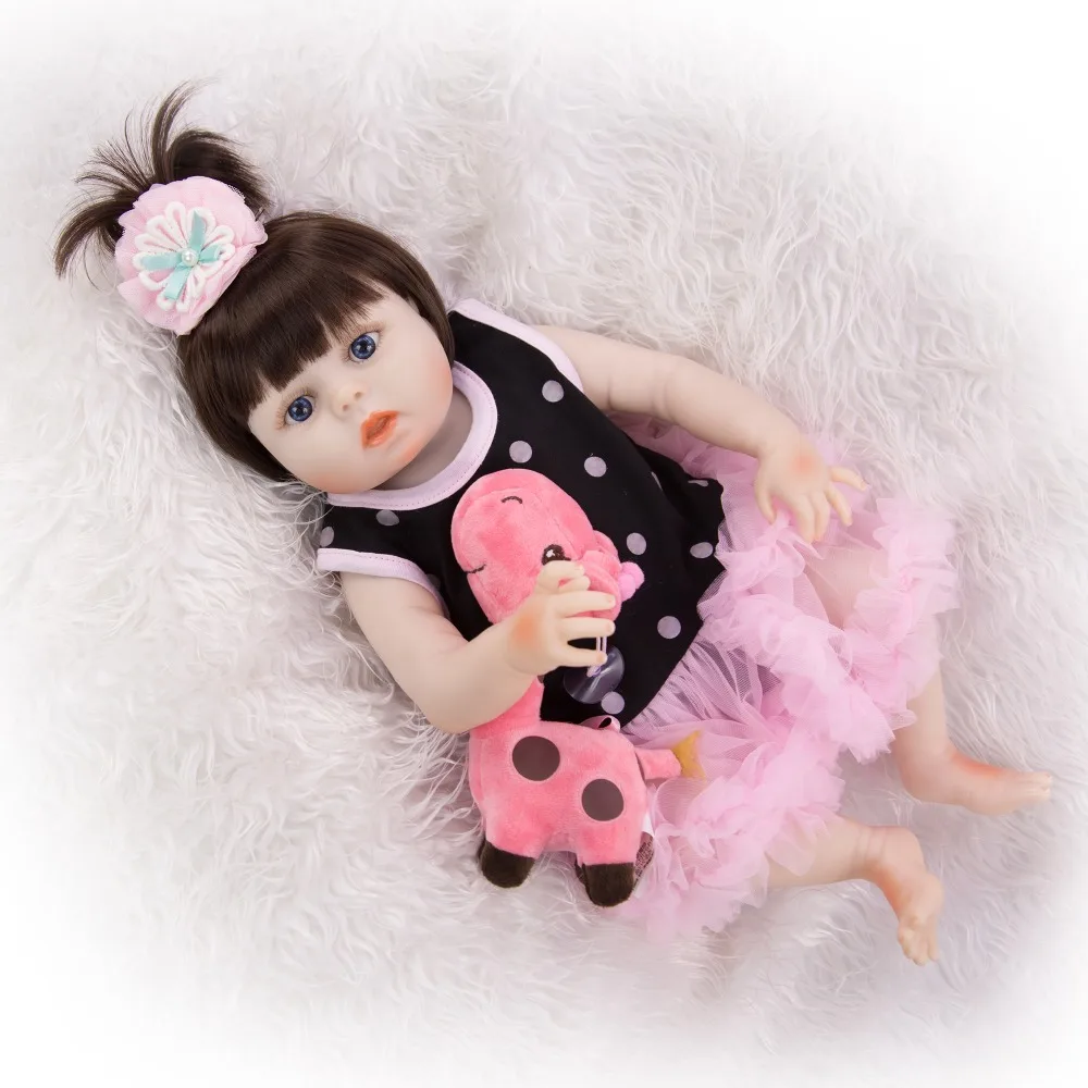 Bebes Reborn Menina Boneca 48 см полный корпус силиконовая кукла Reborn Baby Реалистичная принцесса для ребенка Playmate
