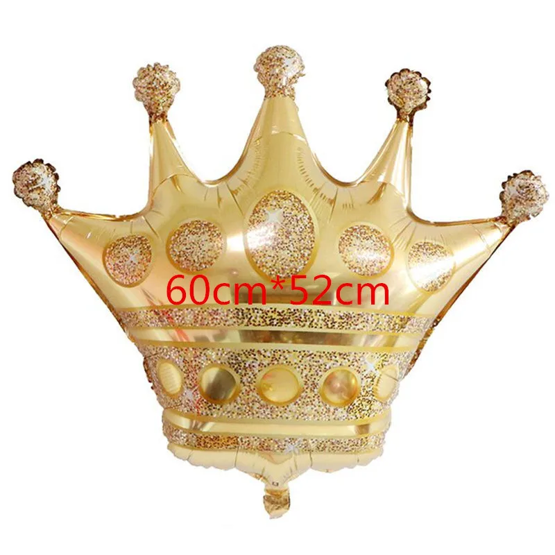 Мультфильм шляпа золотые шары из фольги с короной принц принцесса ребенок душ 20 1st день рождения coroa вечерние украшения