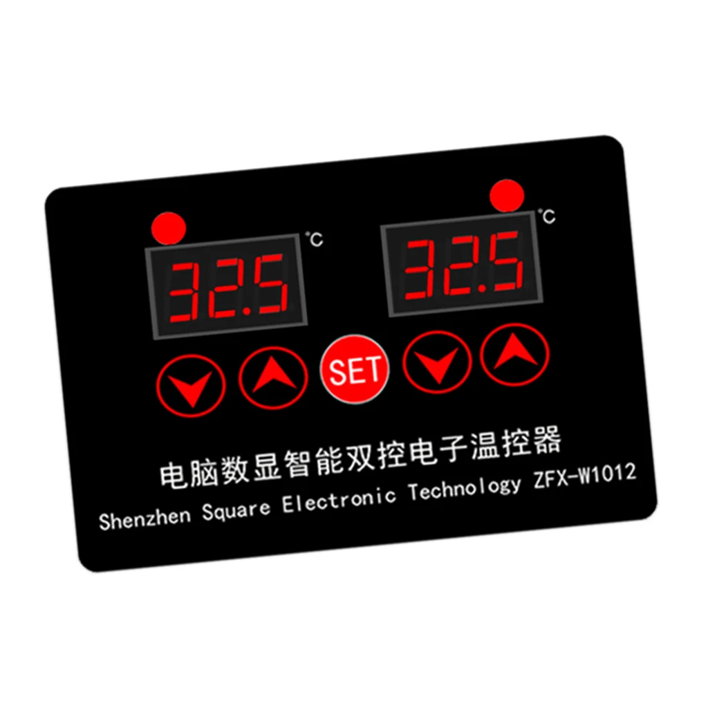 DC 12V Dual Digital Thermostat Temperature Controller Sensor Module NTC 10K