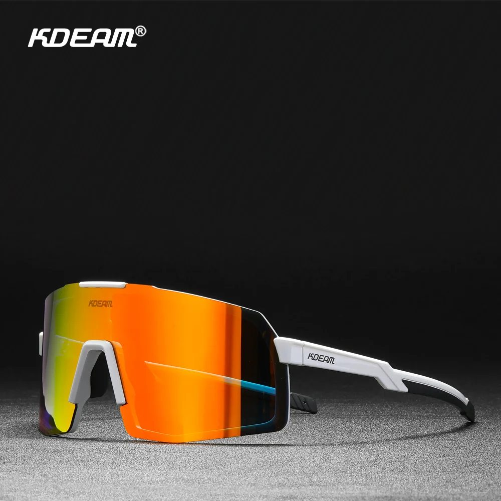 KDEAM New Outdoor Sports Sunglasses Men Large Size Polarized UV400 Sun Glasses TR90 Frame For Running Fishing Athletics