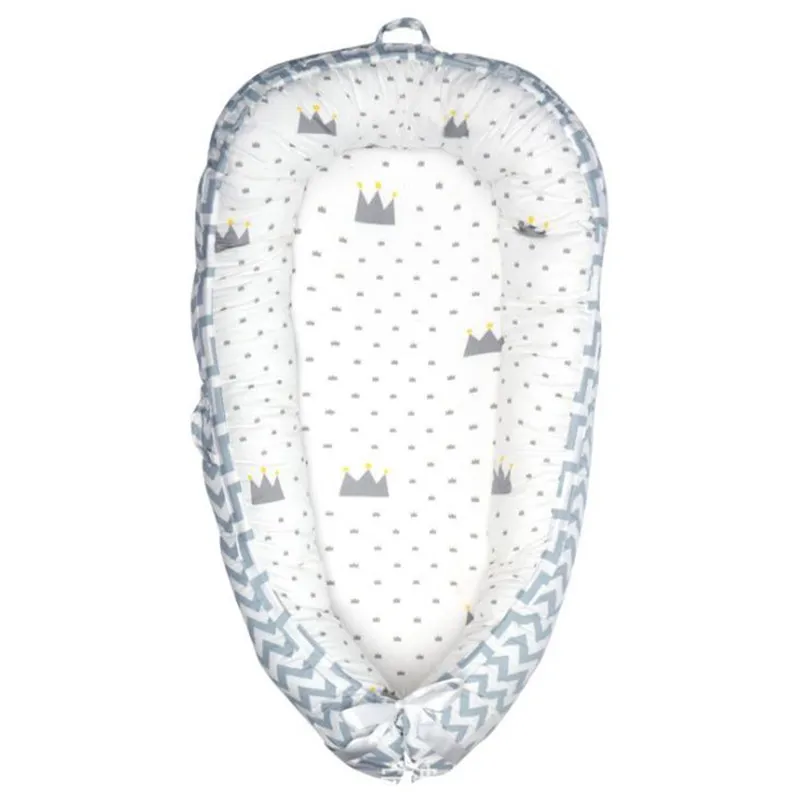 Portable Baby Bed Twin Baby Cribs 80*45cm Cotton Soft Travel Baby Crib 6 Colors Newborn Baby Bed