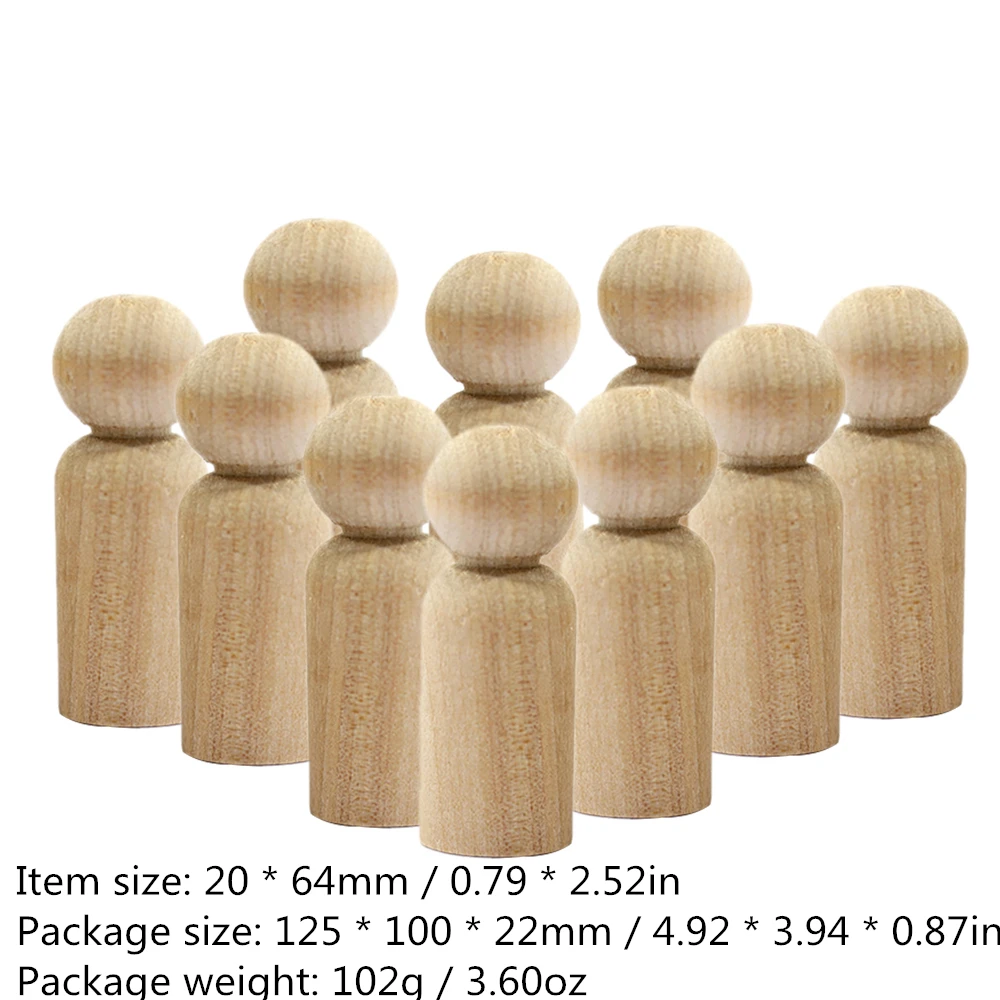 H22047-2 5 шт., деревянные колышки для кукол, незавершенная семья, пять человек, дерево, сделай сам, для красок, пятен, орнамент, украшения из дерева - Цвет: H22047-2