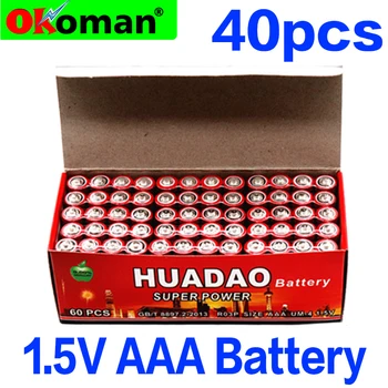 

40pcs Pharmacy 1.5 V AAA battery Carbon Piles UM4 Strong Explosion -1.5 Volt AAA Non -Mercury Battery