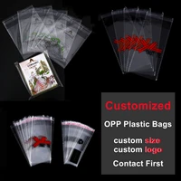 TETP Opp Bag Customized Logo Size Clear Transparent Clothing Packaging Bag Self-adhesive Plastic Seal Storage Custom Text 1