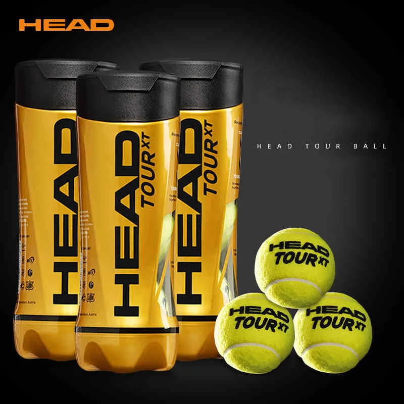 Tennis Balls Original HEAD Competition Training Elastic Resistance HEAD TOUR XT 3 Pcs For 1 Tank