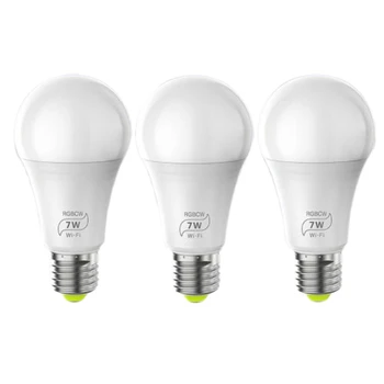 

3 Packs Smart Light Bulb E26 RGBCW WiFi Dimmable Multicolor LED Lights Compatible with Alexa Google Home and IFTTT