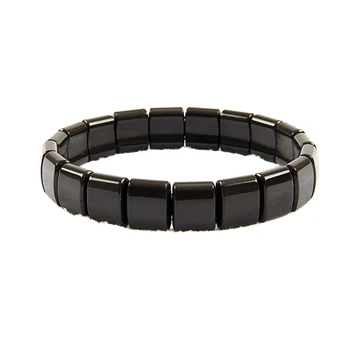 

BYRIVER Real Black Tourmaline Beads Health Bracelet, Germanium Stone Bracelet, Negative Ion Energy Hand Chain Men Women