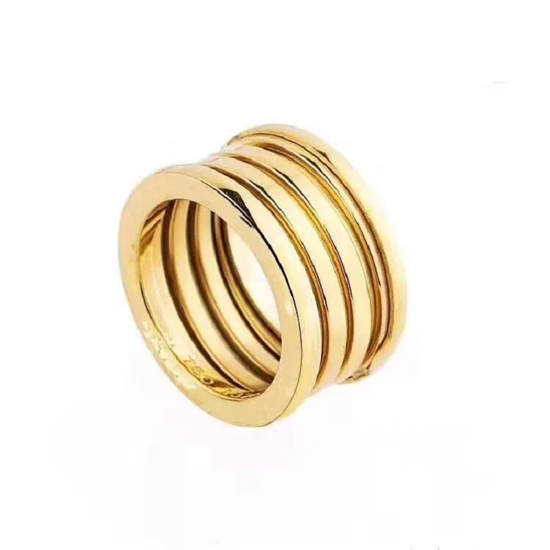 

Europe And America Popular Fashion Hot Selling Titanium Steel Width Version bao la casa Zhensanhuan Three-Color BV Spring Ring S