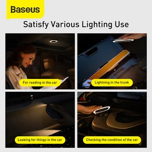 Image 3 - Baseus Car Reading Light Touch Night Light Magnet Lamp Car Interior light USB Charge LED Car Interior Lamp Auto Accessories