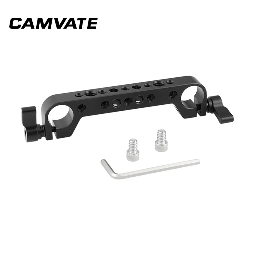 

CAMVATE Standard 19mm Dual-port Rod Clamp Bracket With 1/4" & 3/8" Mounting Points C2357