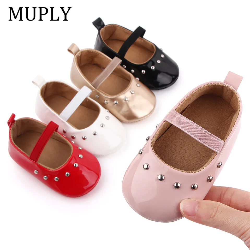 Hot Seller Baby Shoes Walkers Bebes-Moccasins Sofe-Sole Toddler Newborn Infant Girl Princess PU neQKMpM1rA8