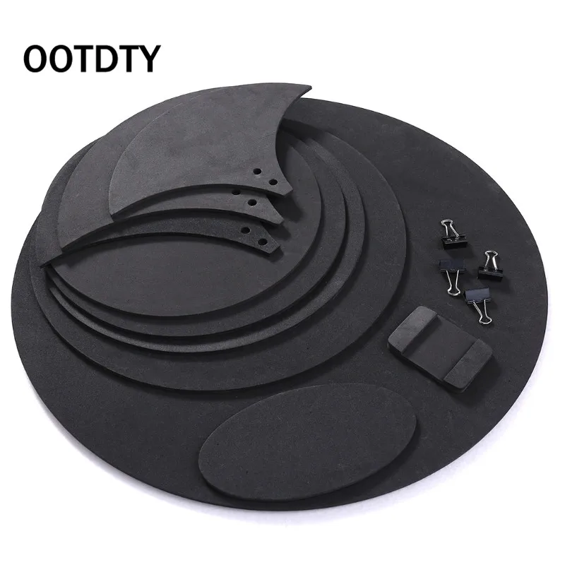 OOTDTY 10 шт. бас Snare барабаны звук офф Mute глушители для автомобиля барабанные резиновые тренировочные колодки комплект
