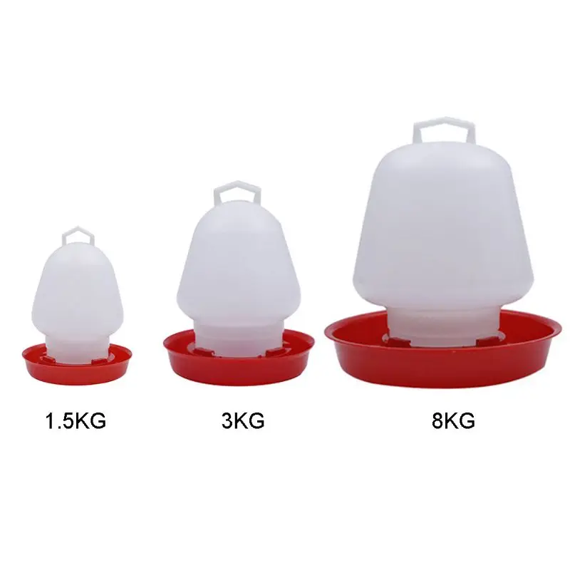Round Bubble Chicken Drinking Fountain Device Hanging Cup Waterer Bowl Pet Poultry Water Drinker Household Pet Feeding