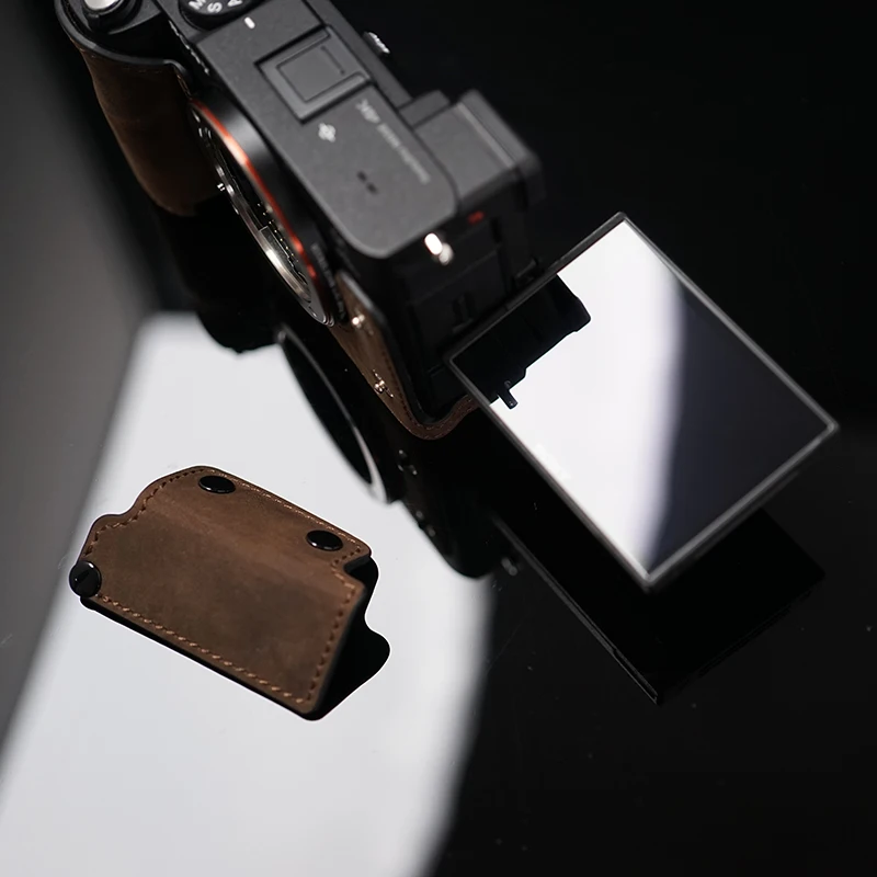 Case da Câmera Capa de Couro Mrstone Sony Artesanal Genuíno Acessórios A7c - Image 4
