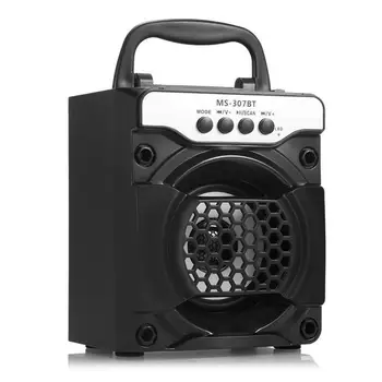 

MS-307BT Portable Wireless Speaker With LED Lights AUX USB2.0 Support TF Card For Outdoor And Indoor