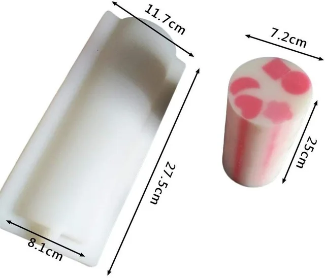 big column soap mold Трубчатая силиконовая Лунная форма для мыла ручной работы, гипсовая форма для свечей, сделай сам, выпечка, колоннар, мусс, форма для торта, шоколадный инструмент для помадки - Цвет: big column soap mold