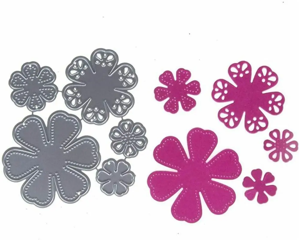 DIY cutting die Flower Metal Cutting Dies Stencil Scrapbooking Photo Album Card Paper Embossing Craft | Дом и сад