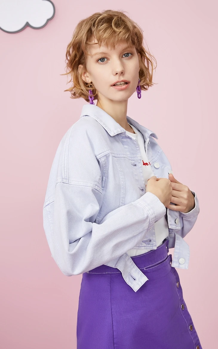 Vero Moda новая джинсовая куртка с открытыми плечами из хлопка с разрезом на подоле | 319357511