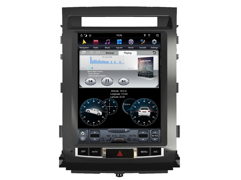 AVGOTOP Android 8,1 Tesla 2 Din автомобильный DVD Gps для TOYOTA LAND CRUISER 2008- 6 ядер+ 4G+ 32G ips экран