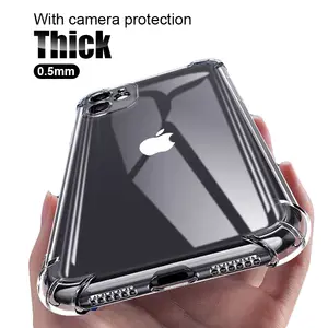 Толстый Ударопрочный силиконовый чехол для телефона iPhone 13 12 11 Pro Xs Max X Xr, защитный чехол для объектива на iPhone 6s 7 8 Plus, чехол на SE