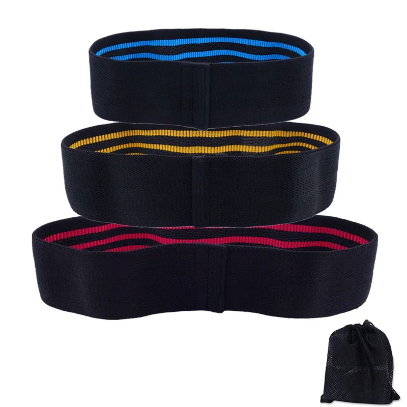 Booty Bands Hip Resistance Bands Set Fabric Non Slip for Fitness Yoga Pilates Legs and Butt Glute Workout Stretching Training - Цвет: Set D  30-60LB