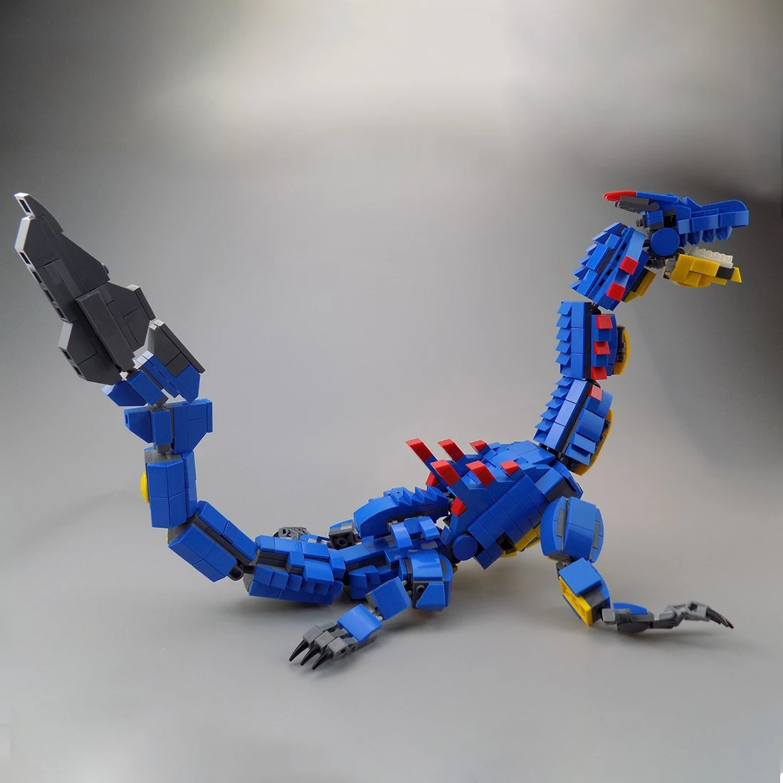 891 шт. MOC гигантский Монстр морской дракон модель сборки маленькая частица строительные блоки обучающая игрушка набор строительство и строительство