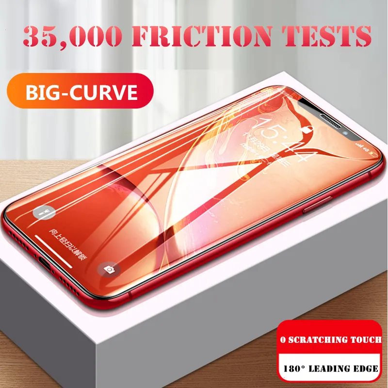 Оригинальное Большое Защитное стекло с закругленными краями для iPhone 11 PRO Max XR X, закаленное защитное стекло для iPhone 11 5 XS Max, стеклянная пленка