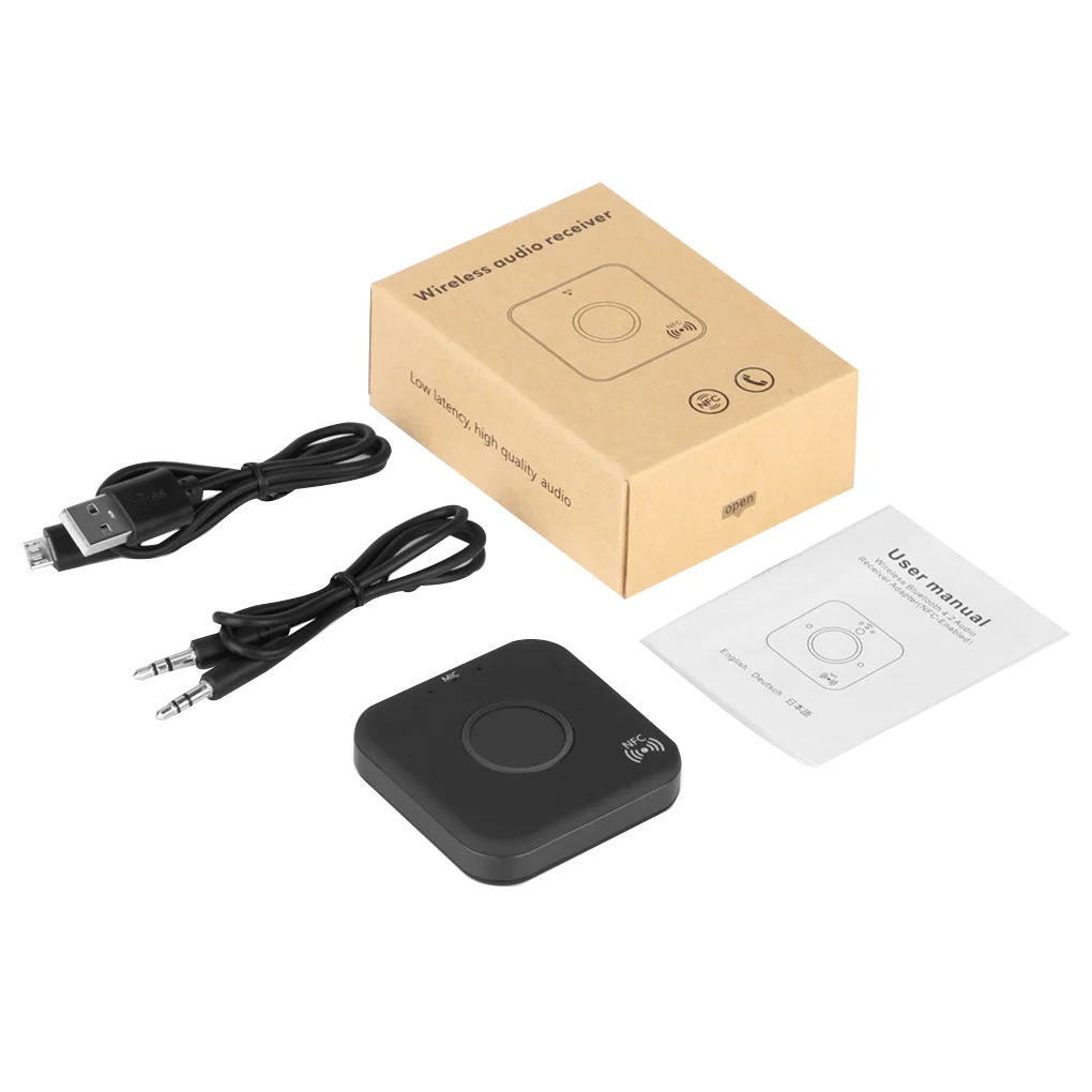 NFC Bluetooth Receiver 3.5mm Jack AUX Wireless Adapter Car Handsfree Call&Microphone Bluetooth 4.2 Audio Receiver - Цвет: as pictures