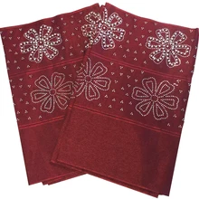 Esewing в нигерийском стиле ASO OKE тюрбан с бусины высокое качественная кукла галстуком-бабочкой ASO OKE Африканский гелевый головной убор ткань ашо Оке(ASO OKE) для свадьбы