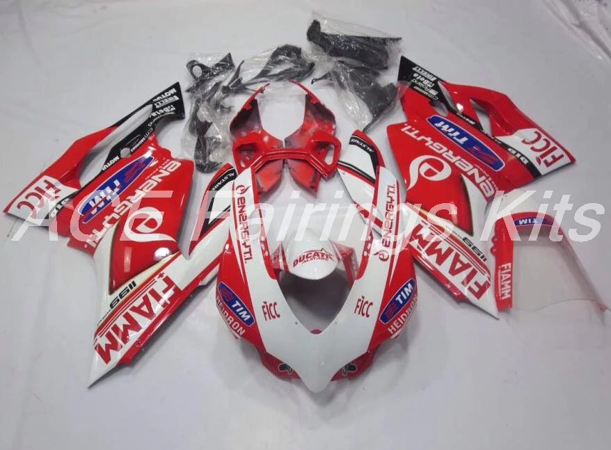 ABS пластик инъекции мотоцикл Полный обтекатели Набор для Ducati 899 1199 Panigale 2012 2013 12 13 14 кузов красный Прохладный