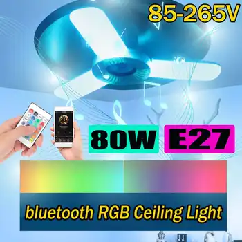 

Modern RGB LED Ceiling Lights Home lighting 80W bluetooth Music Light Bedroom Lamps Smart Ceiling Lamp+Remote Control