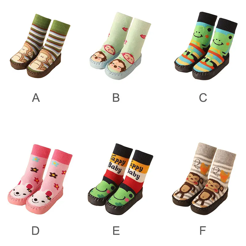 Зимние носки для малышей носки для мальчиков и девочек chaussette/Хлопковые гетры для малышей, детские носки-тапочки нескользящие носки для малышей
