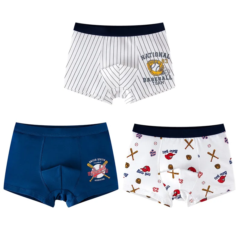 3 Pcs/lot Cartoon Boys Underwear Soft Breathable Kids Boxer 3-14Yrs Baby Panties Kawaii Boy Underpants