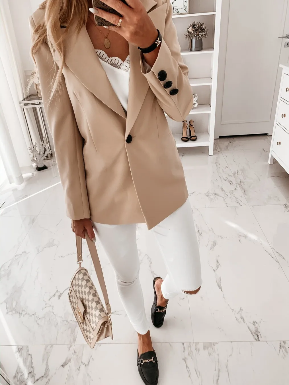 Waliicorners Casual Notched Collar Long Sleeve Work Suit Office Lady Solid Blazers Fashion Blazer Jacket 14 Ha34e1643cb3c43a4947a7d5f7f1664d4v