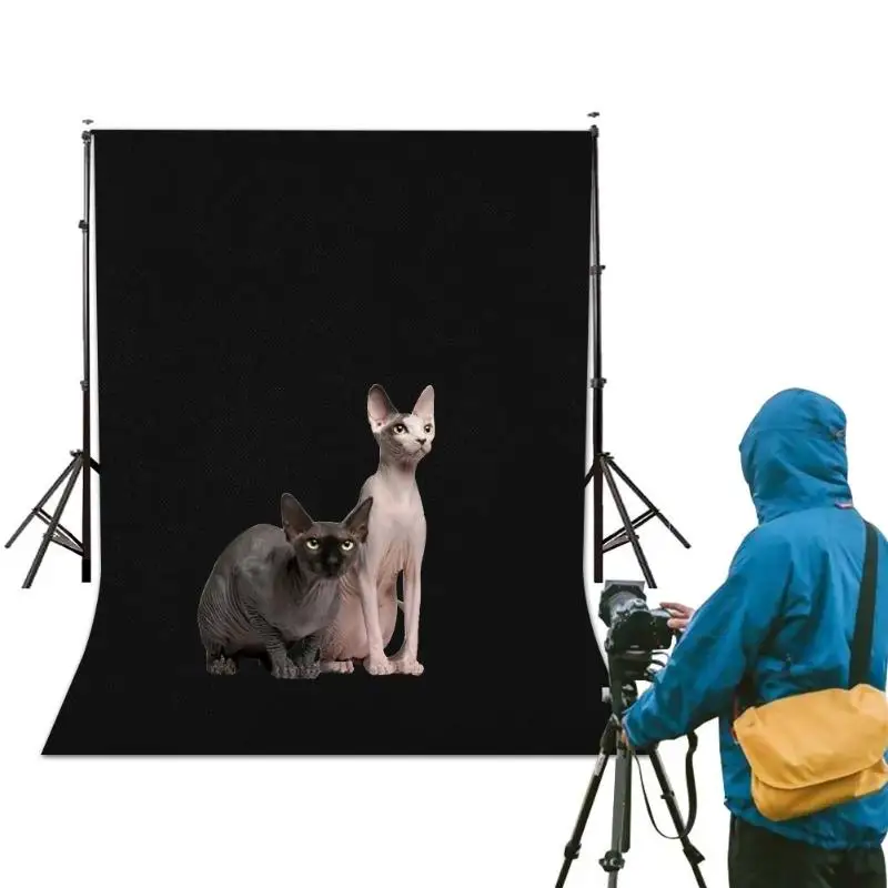 Фон для фотосъемки ткань фон модный для фотостудии фотографии или дома DIY Детские необходимые домашние партнеры - Цвет: Черный