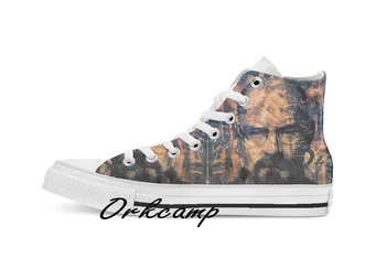 

Walter White Custom Casual High Top lace-up Canvas shoes sneakers Drop shipping