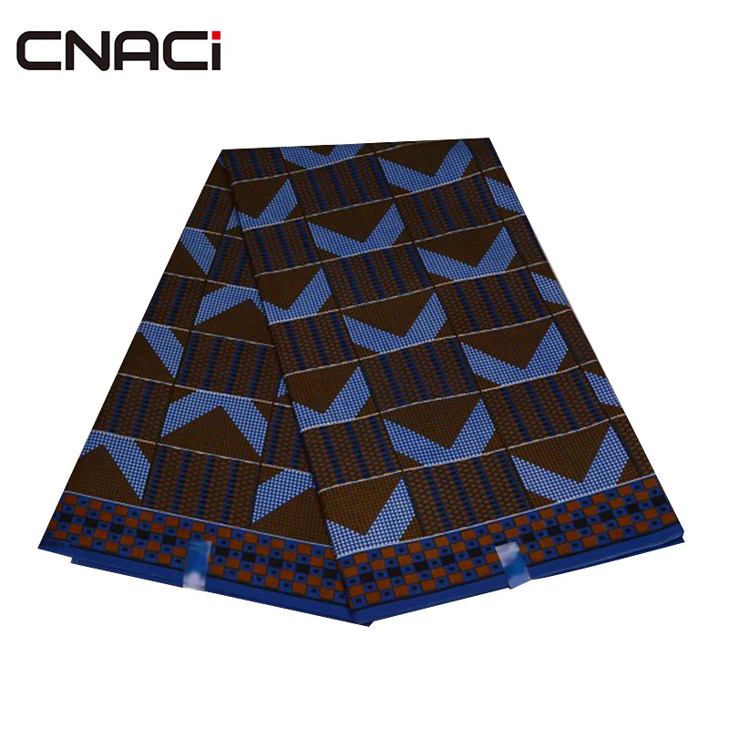CNACI новая ткань батиком в африканском стиле настоящий воск принт Tissu африкен гарантировано натуральный воск блок печати Ткань 6 ярдов в форме голландских башмаков с воск - Цвет: 18050055