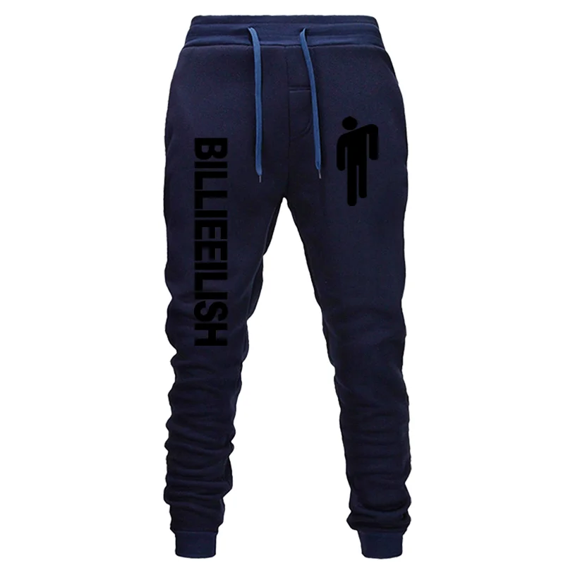 Billie Eilish обернутые штаны с принтом горячая Распродажа весенние женские/мужские сексуальные спортивные штаны для бега Kpops брюки размера плюс узкие брюки Jogg - Цвет: WM23-25-Navy Blue